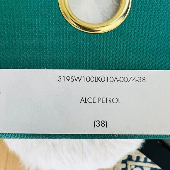 BUSCEMI Mid Sneaker, Women’s Italian Leather Hightop , Size 38 (Euro) Petrol NWT - Picture 11 of 16